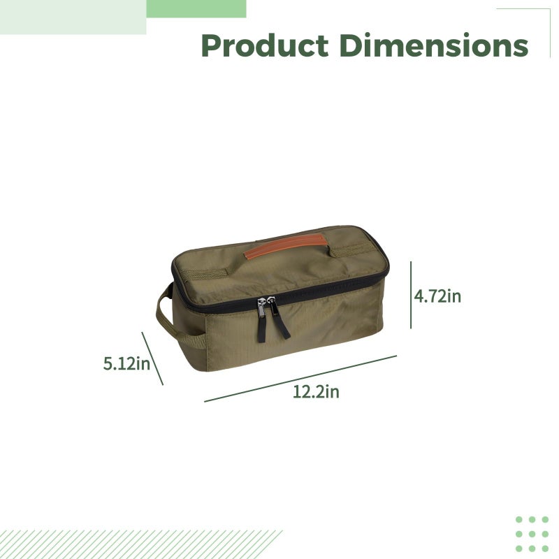 Army Green Waterproof Cutlery Organizer For Picnic Camping BBQ And Travel - Image 5