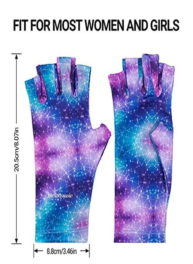 MelodySusie - Protection Uv Glove For Nail Lamp Professional Upf50+ Gel Manicure Gloves Starry Night Nail Art Skin Care Fingerless Gloves Protect Hands From Uv Harmparty Cosplay Holiday Costume? - Image 1