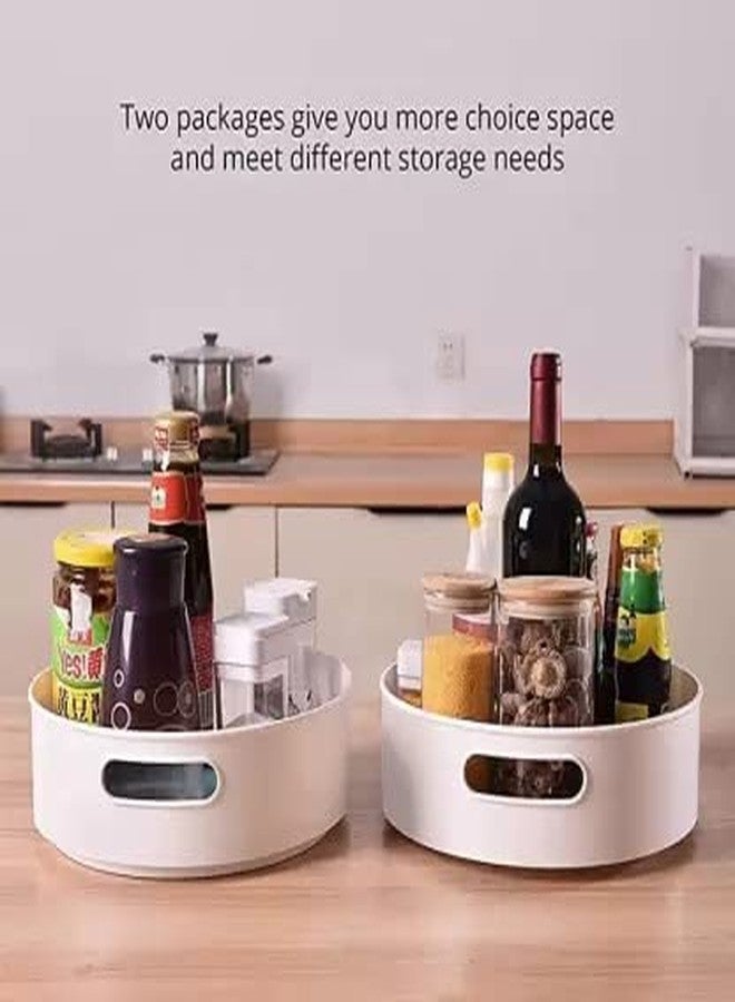 JB Export 360° Rotating Kitchen Organizer Tray Lazy Susan Rack Multi-Purpose Kitchen Storage Revolving Tray Cosmetic Organizer Rotating Tray Lazy Susan for Kitchen Cabinet Spice Rack Rounded - Image 3