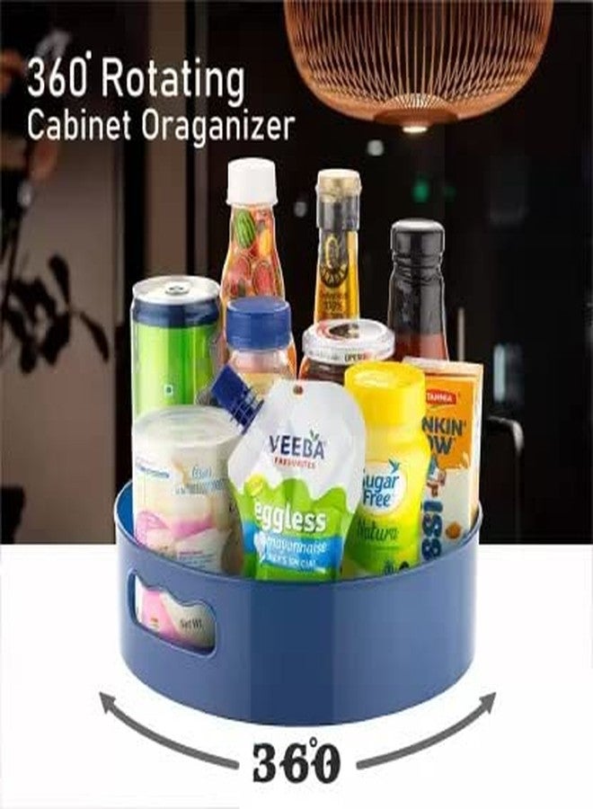 JB Export 360° Rotating Kitchen Organizer Tray Lazy Susan Rack Multi-Purpose Kitchen Storage Revolving Tray Cosmetic Organizer Rotating Tray Lazy Susan for Kitchen Cabinet Spice Rack Rounded - Image 2