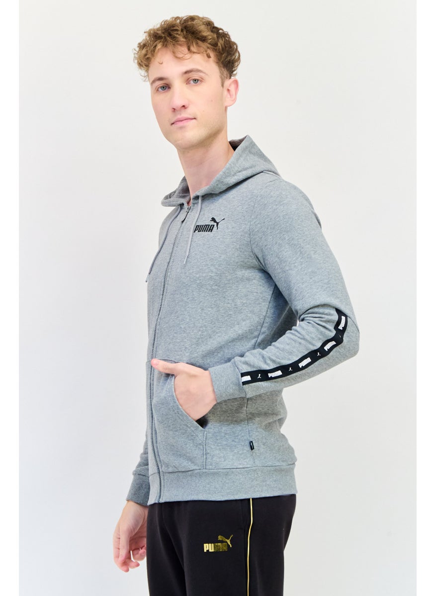PUMA Men Sportswear Fit Long Sleeve Training Hoodie, Grey  - Image 2