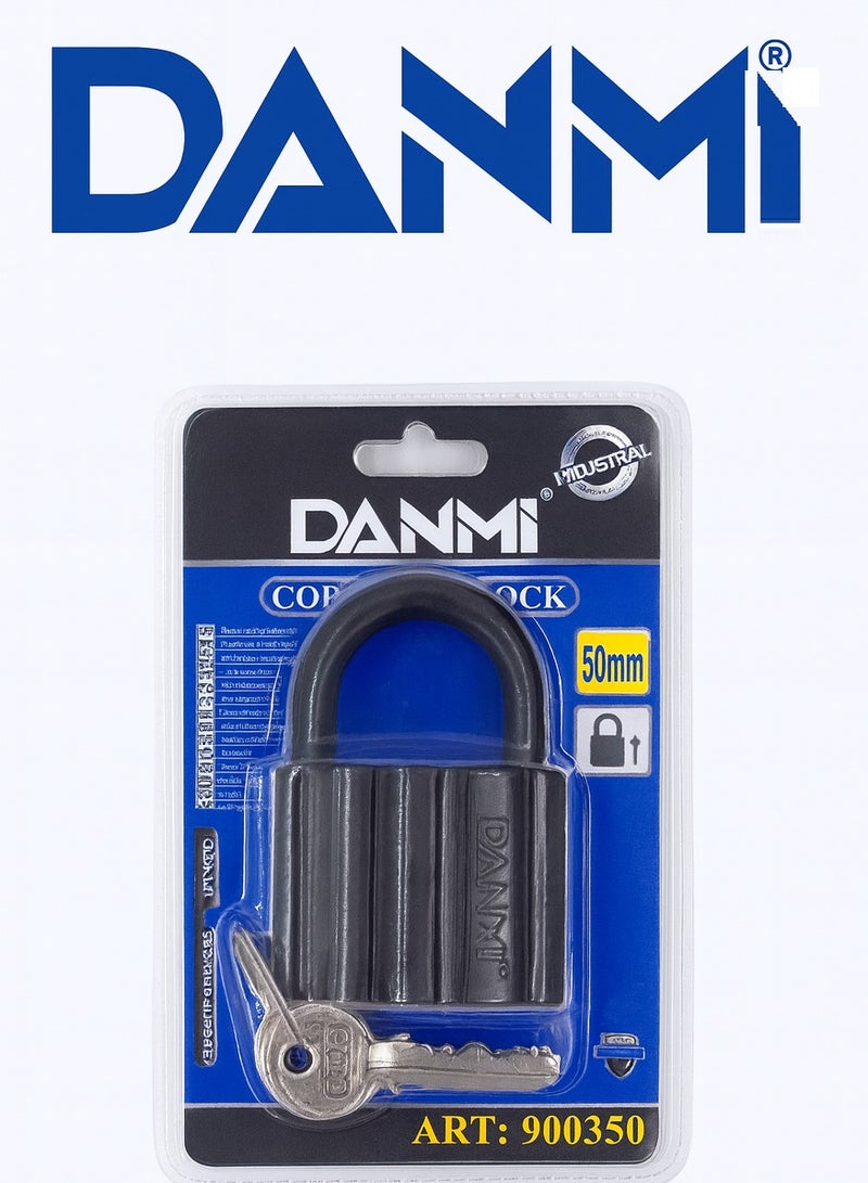 DANMI 50mm Security Padlock – Heavy-Duty Copper Core Lock for Industrial, Doors, Gates & Cabinets - Image 1