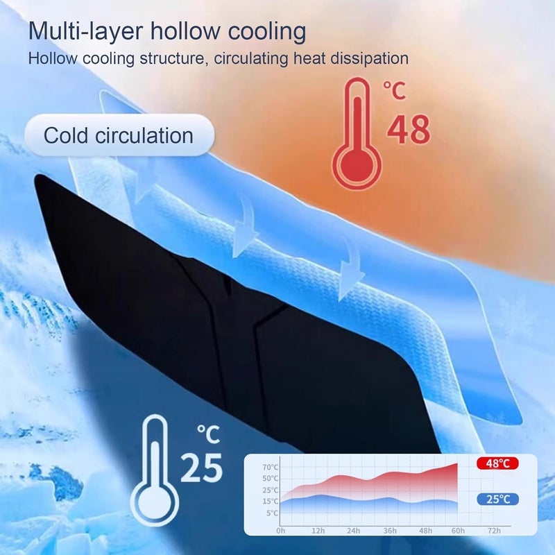Foldable Car Window Shades for TOYOTA, Sun Protection Sun Shade for Car Windshield, Windshield Sunshade Interior Accessories Protector - Image 3