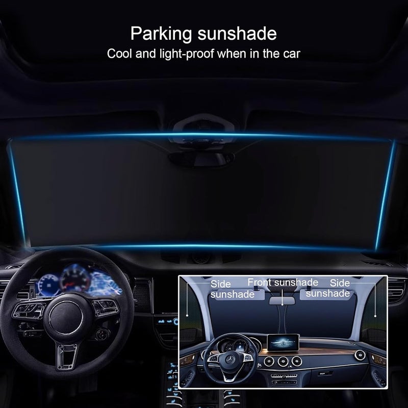 Foldable Car Window Shades for TOYOTA, Sun Protection Sun Shade for Car Windshield, Windshield Sunshade Interior Accessories Protector - Image 5