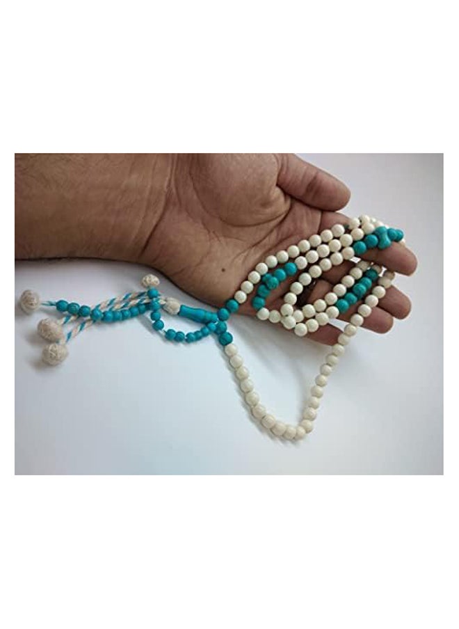 Generic Rosary with turquoise set 100 portions and 2 African filling counters  - Image 5