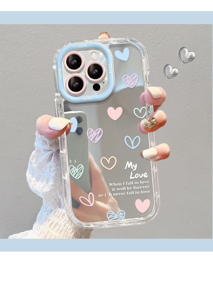 NIBEMINENT Graffiti Heart Protective TPU Case Cover For iPhone 16 Pro Max