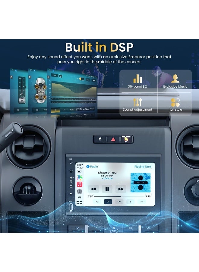 Vierex Fit Ford Car Stereo Screen Universal Ford Screen For ford F150 ford Explorer ford mustang Expedition/MAX Edge Taurus Escape With Apple Carplay Android Auto Wireless WiFi DSP (4+32GB 8CORE) - Image 5