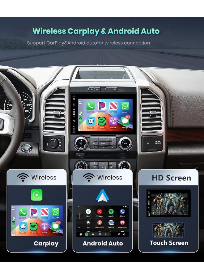 Vierex Fit Ford Car Stereo Screen Universal Ford Screen For ford F150 ford Explorer ford mustang Expedition/MAX Edge Taurus Escape With Apple Carplay Android Auto Wireless WiFi DSP (4+32GB 8CORE) - Image 2