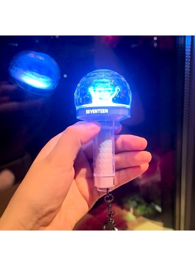 NIBEMINENT Kpop Idol Seventeen Mini SVT Lightstick Keychain 10th Anniversary Glow Stick Keyring Fan Gifts - Image 3