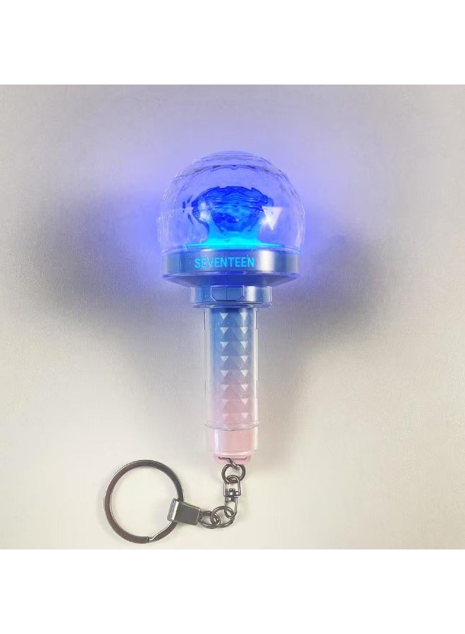 NIBEMINENT Kpop Idol Seventeen Mini SVT Lightstick Keychain 10th Anniversary Glow Stick Keyring Fan Gifts - Image 2