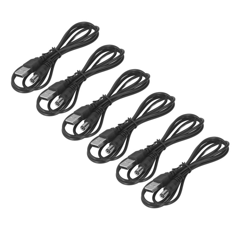 كابل USB إلى DC بمقبس أسطواني 5.5 مم - محاور نحاسية متينة تم اختبارها لـ 5000 دورة، محول طاقة USB للأجهزة الإلكترونية الصغيرة، التطبيقات المحمولة والأجهزة الخارجية التي تعمل بتيار مستمر 5 فولت - Image 2