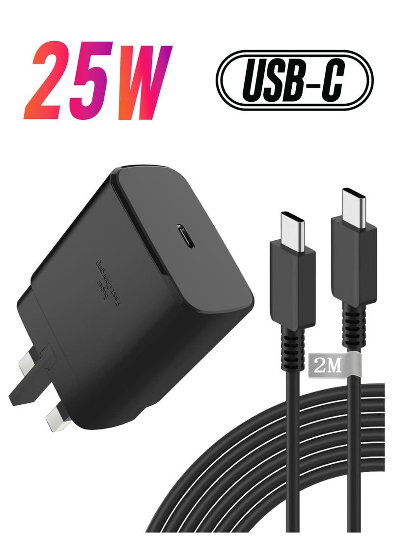 ELTRAZONE 25W PD 3.0 Samsung Fast Charger Plug with 6.6 Feet USB C to C Cable, Samsung Charger for S22/ S22 Plus/ S21/S21 Plus/S21 Ultra/Z Fold 3/S20 5G/Note 20/S10/Tablets, Samsung 25w fast charger. - Image 1
