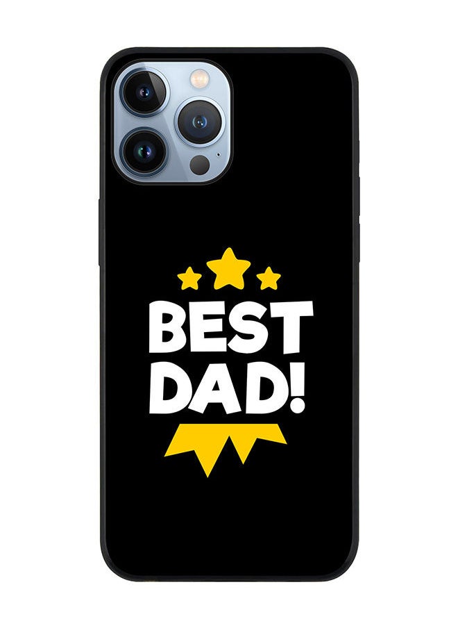 Stylizedd - Rugged Black edge case for Apple iPhone 13 Pro Max Slim fit Soft Case Flexible Rubber Edges Anti Drop TPU Gel Thin Cover - Best Dad Medal - Image 1