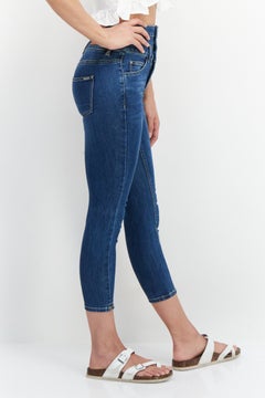 VERO MODA Women Skinny Fit High Waist Stretchable Denim, Blue  - Image 3