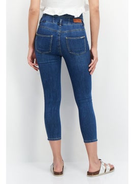 VERO MODA Women Skinny Fit High Waist Stretchable Denim, Blue  - Image 2