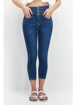 VERO MODA Women Skinny Fit High Waist Stretchable Denim, Blue  - Image 1