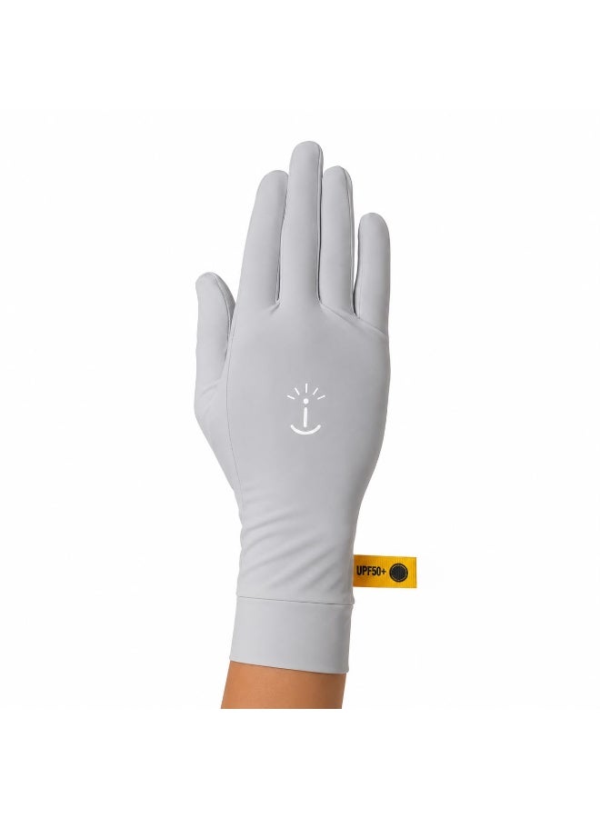 Ishraq Grey Driving Gloves - Image 1