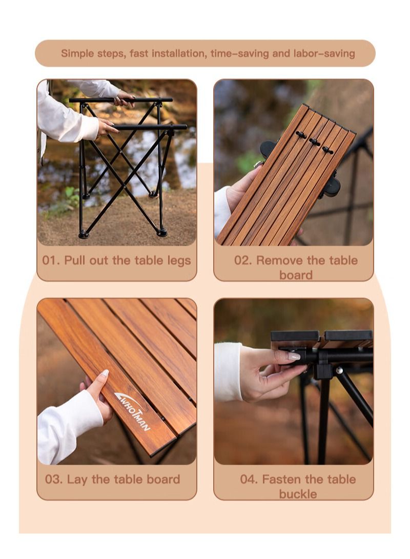 Whotman Outdoor Camping Folding Table 78*51*50CM - Image 3
