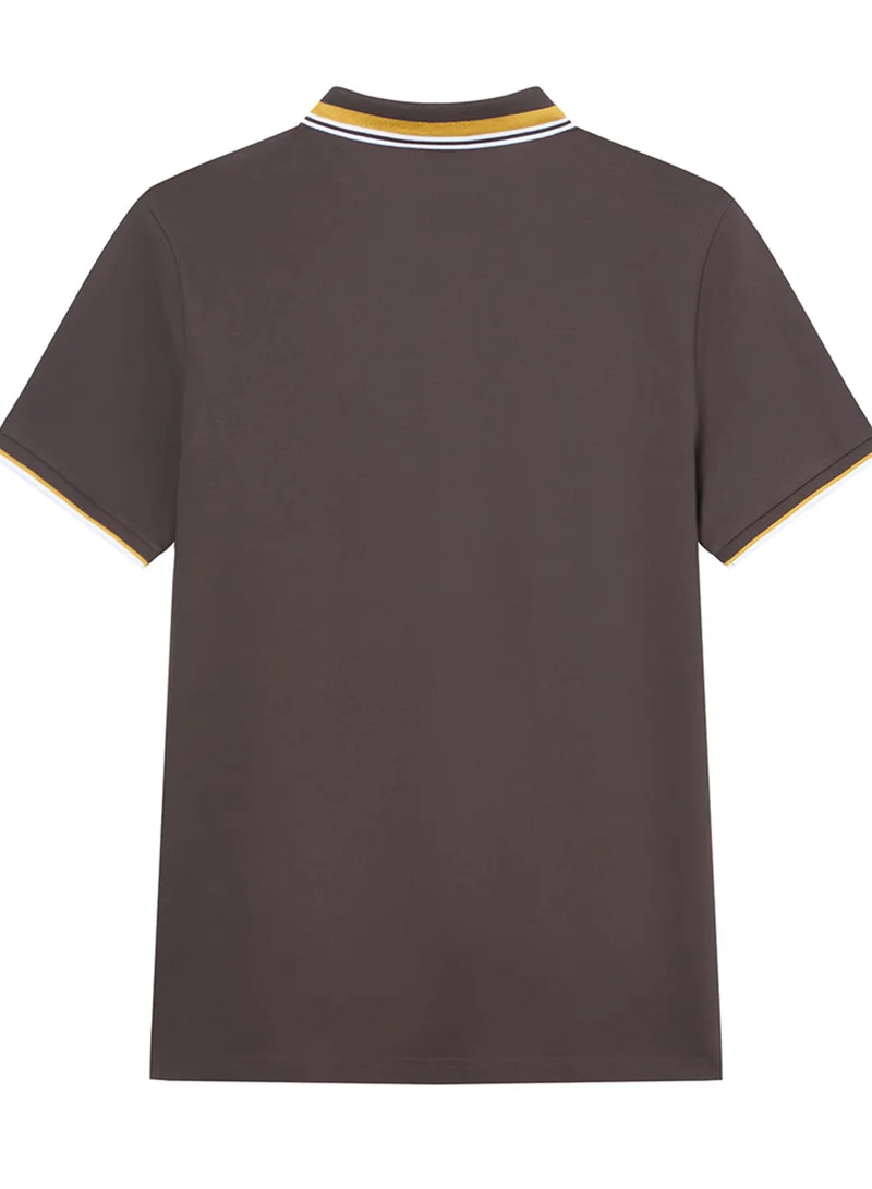 GIORDANO  Men’s Slim Pique Polo with Contrast Collar & Signature Embroidery for Men | Best Price UAE