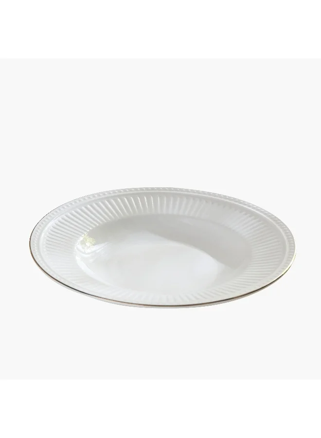 Home Box Embossed Gold Line Soup Plate - 22 cm