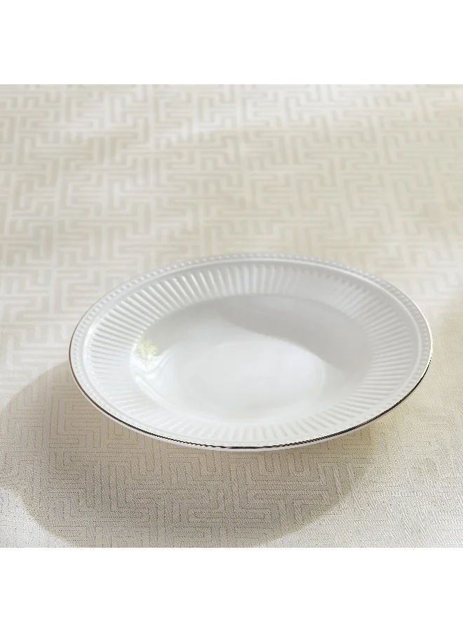 Home Box Embossed Gold Line Soup Plate - 22 cm