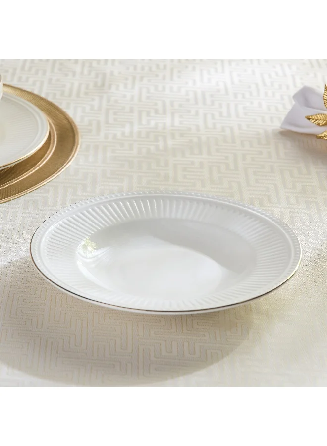 Home Box Embossed Gold Line Soup Plate - 22 cm