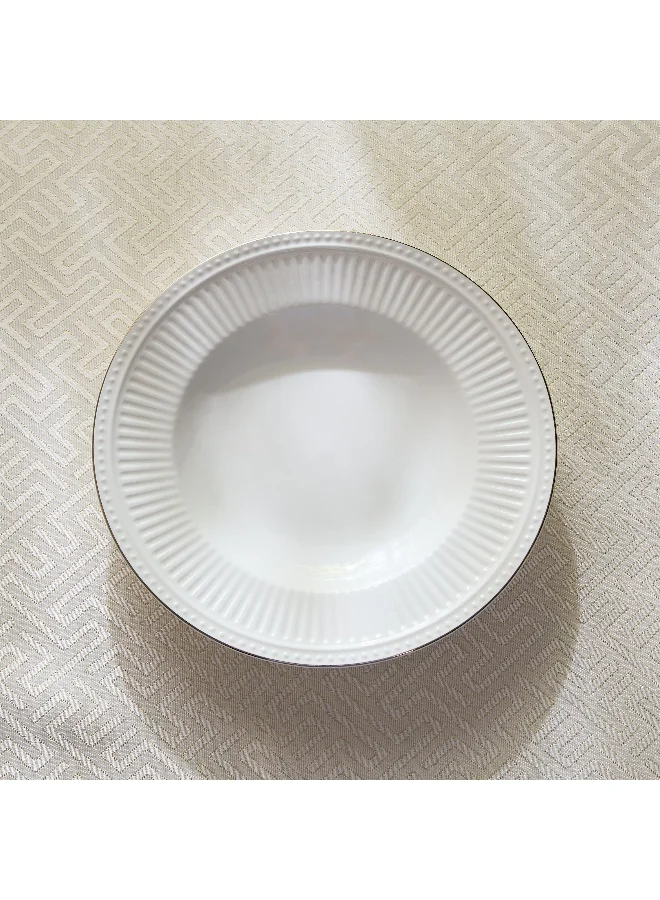 Home Box Embossed Gold Line Soup Plate - 22 cm