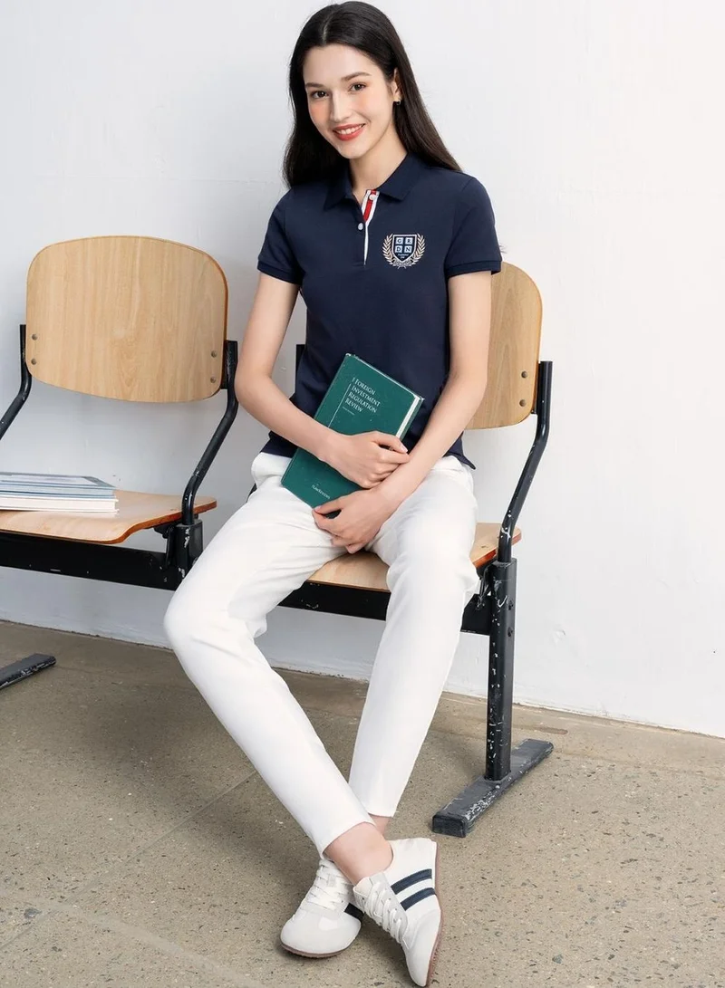 GIORDANO Women's High Waist Tapered Fit Twill Pants