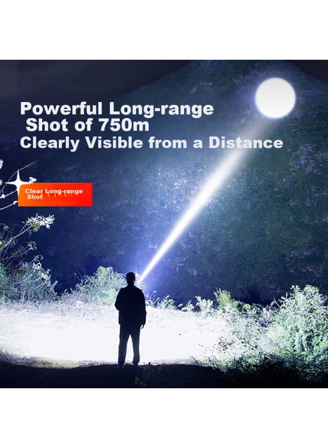 SupFire Rx50-S Flashlight, High Brightness, Zoomable, Military-Grade, Long-Lasting, Long-Range, Rechargeable, Outdoor, Compact, Home-Specific, Emergency Light - Image 3
