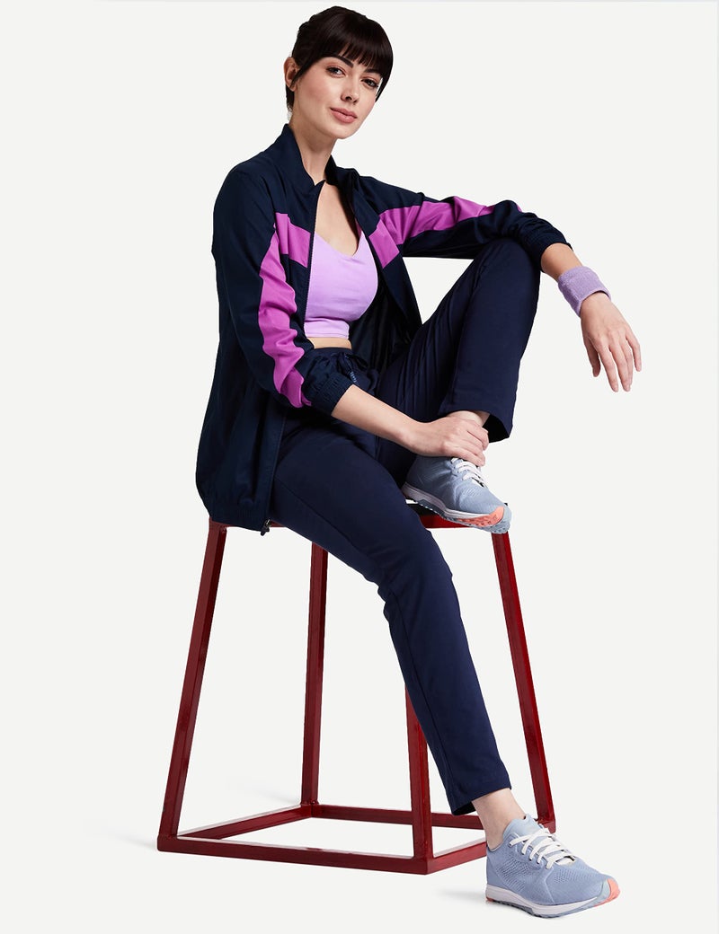 Van Heusen Women Lounge Pants - Cotton Elastane - Smart Tech, Easy Stain Release, Wicking_55303_Dark Navy_L - Image 2