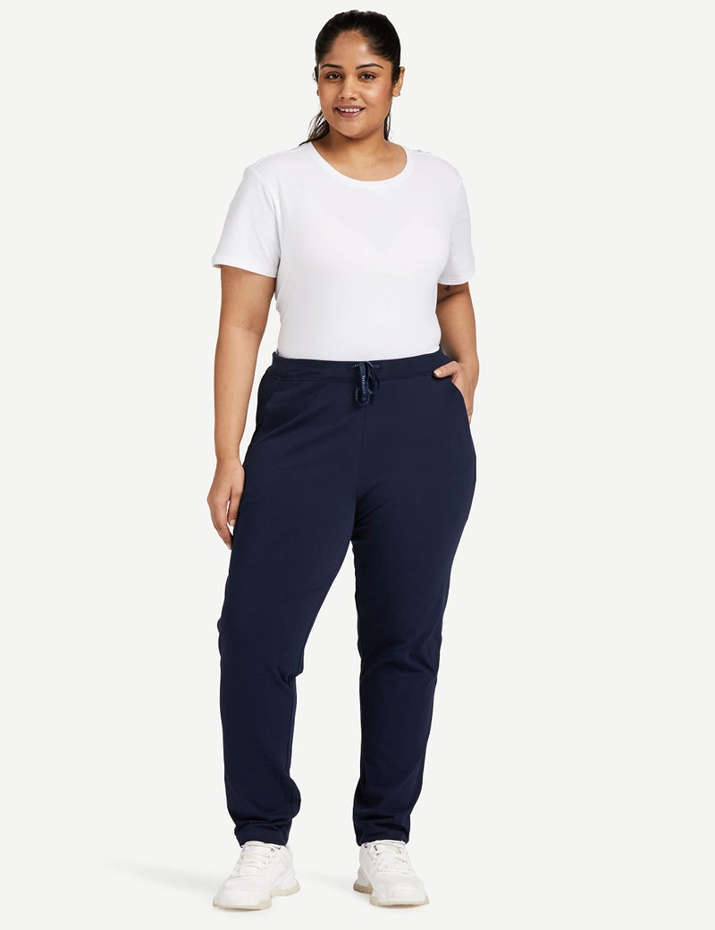 Van Heusen Women Lounge Pants - Cotton Elastane - Smart Tech, Easy Stain Release, Wicking_55303_Dark Navy_L - Image 4