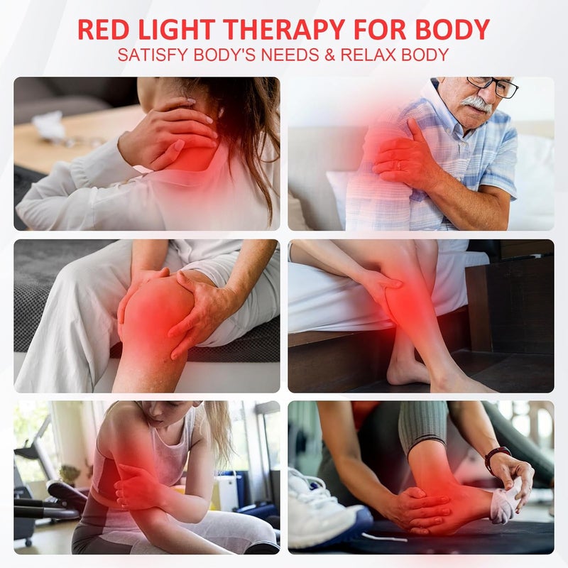 Relhafethy Red Light Lamp with Base, Upgraded 940NM&850NM&660NM Infrared Light, 3-IN-1 Chip Design & Flexible Gooseneck & Timer Function, 100LEDs Red Lights Lamp for Home/Office Use - Image 3