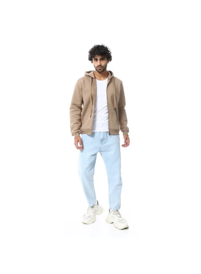 Coup Coup Mens - Plain Sweatshirt With Zipper Closure