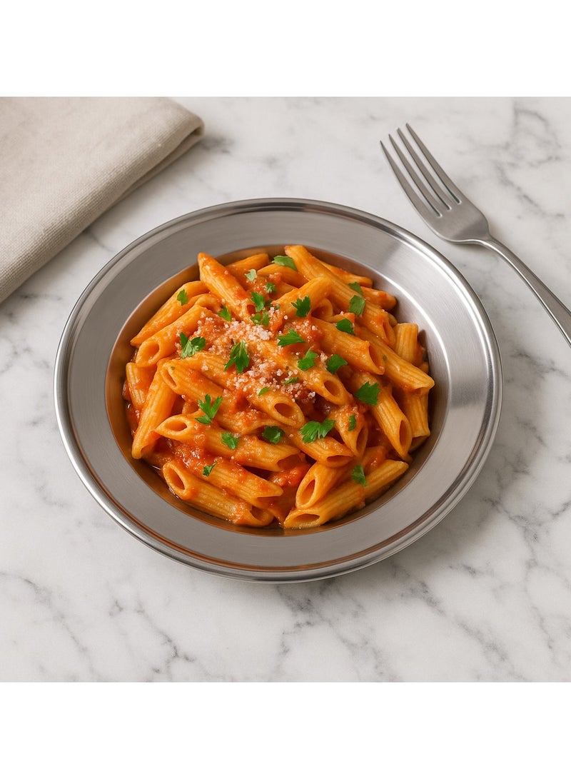 المفرج طقم 3 أطباق وصحون أكل ستانليس ستيل مقاس 26 سم - Image 3