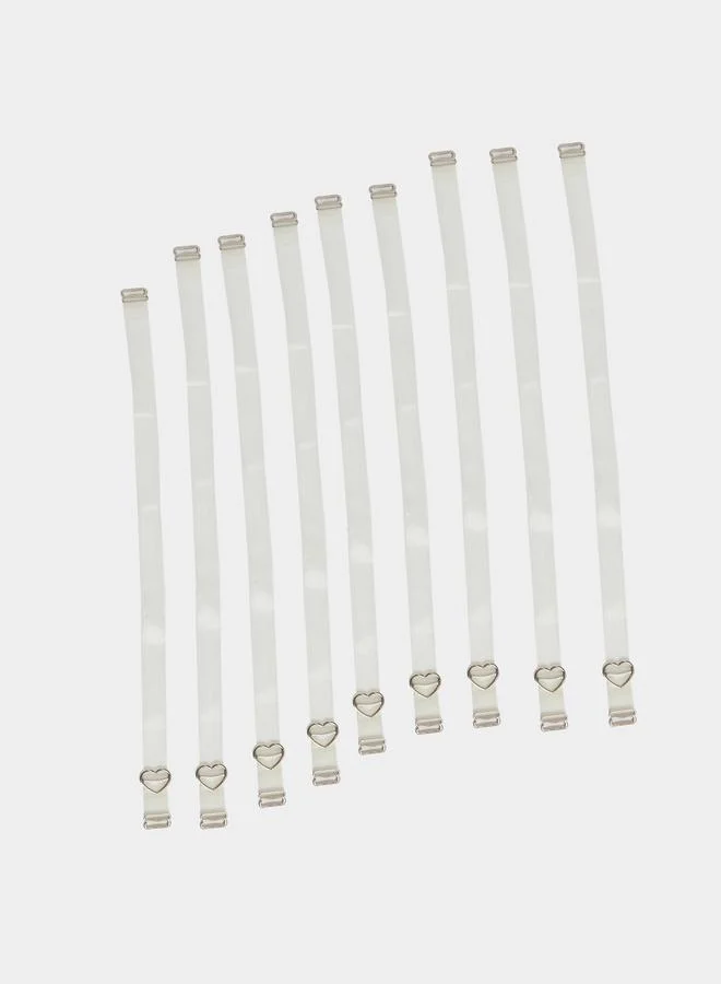 ستايلي 9-Piece Transparent Strap with Metal Trim