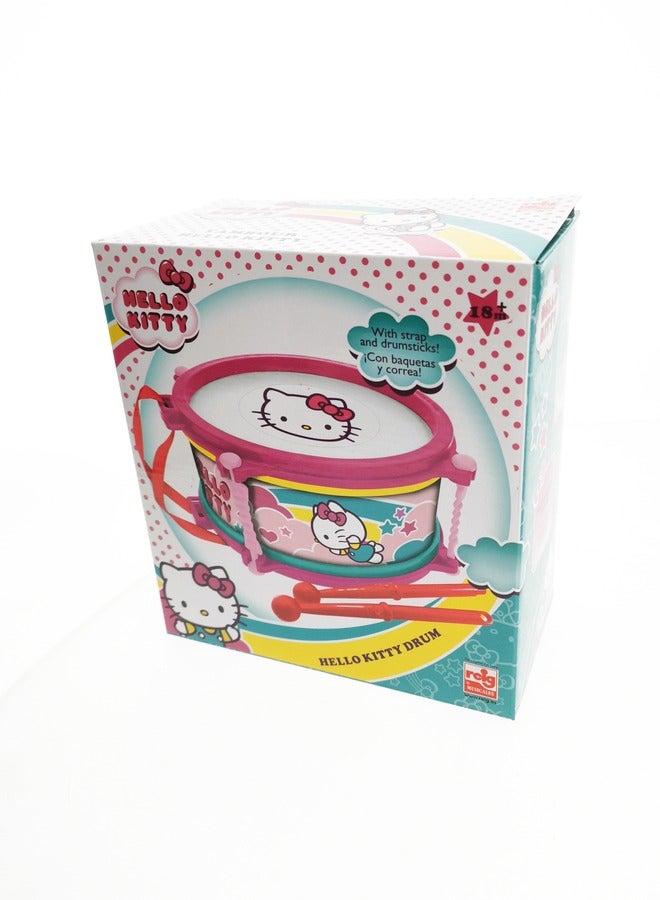 Hello Kitty Drum for Kids with Strap and Drumsticks Hello Kitty Colorful Musical Toy - Image 3