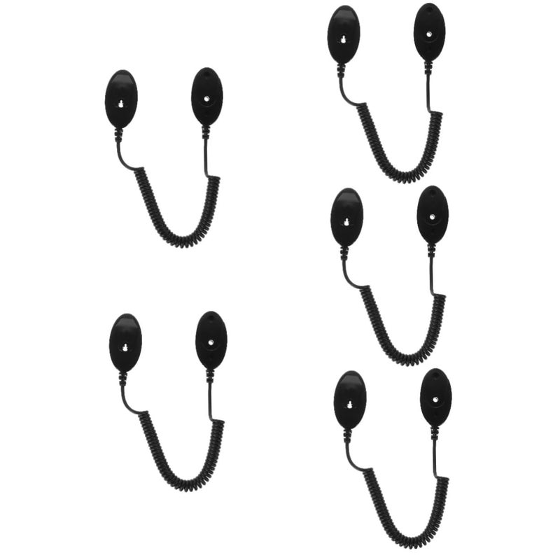 5 Pack Retractable Tether Cable with Adhesive Hook for Tablets Game Controllers and More - Image 2