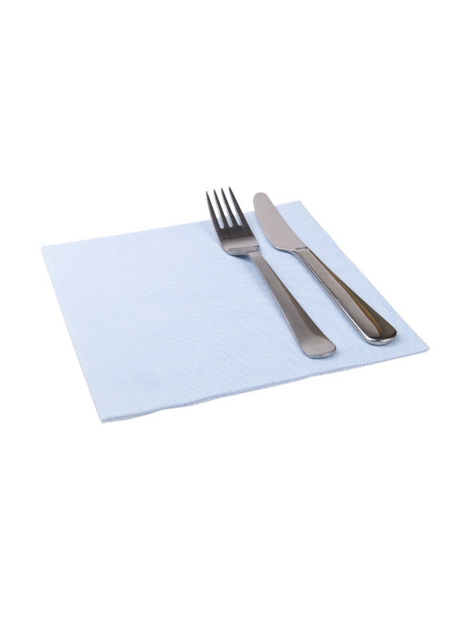 Restaurantware Luxenap 15.75 Inch Disposable Napkins, 600 Soft Linen Like Napkins - Absorbent, Air Laid, Celeste Denim Inspired Paper Cloth Like Napkins, Pre-folded, For Dinner Party Guests  - Image 2