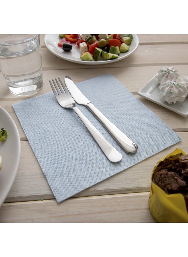 Restaurantware Luxenap 15.75 Inch Disposable Napkins, 600 Soft Linen Like Napkins - Absorbent, Air Laid, Celeste Denim Inspired Paper Cloth Like Napkins, Pre-folded, For Dinner Party Guests  - Image 3