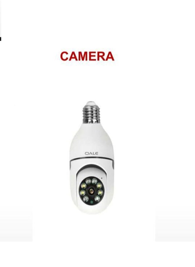 OALE - iHome 02 Security Camera Dual Track Audio Support Night Vision Motion Detect Security Camera 360 Full View Two Way Real Time Voice Calling Camera White - Image 1