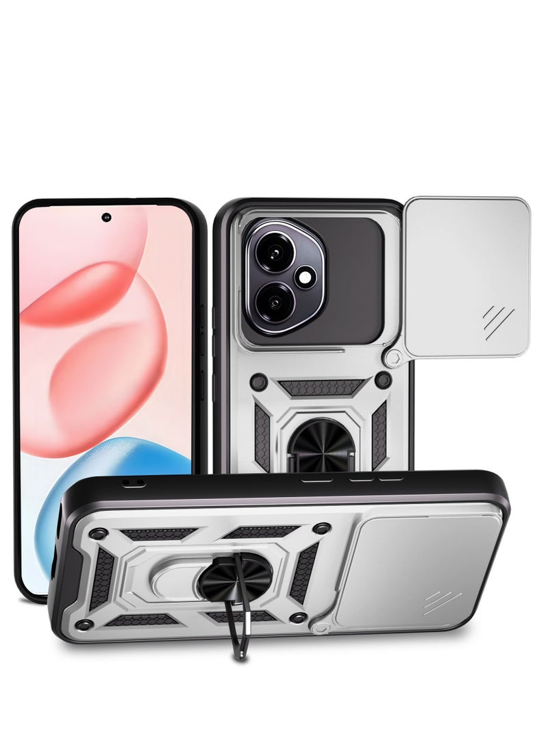 general Case for Honor 400 (6.55 inches), Camera Protection Case with Sliding Lens Cover and Ring Stand Hard PC and TPU Silicone Shockproof Anti-Scratch