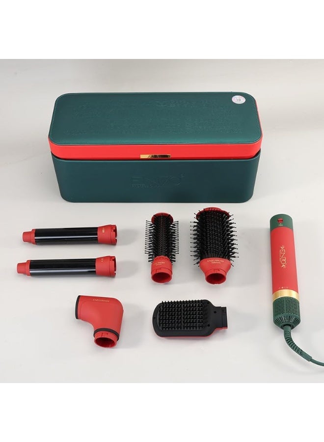 ENZO Professional مجفف شعر متعدد الرؤوس ENZO EN‑6222 مع 6 رؤوس تصفيف – مجفف شعر بالهواء الساخن وفرشاة مجفف الشعر، تقنية الأيونات – النسخة الدولية - Image 3