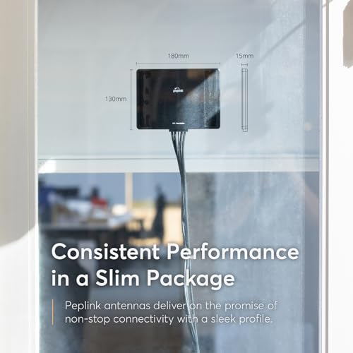 Peplink هوائي بيبلينك سليم 40G – 5G و LTE عريض النطاق (600-6000MHz)، متعدد الاتجاهات MIMO، تصميم منخفض الملف، سهل التركيب للمركبات الترفيهية، في الهواء الطلق، المنزل/المكتب - Image 5