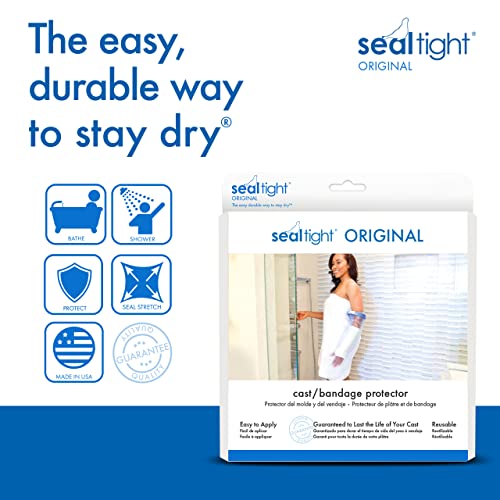 Brownmed - Seal-Tight Original Cast & Bandage Protector - Adult Arm Cast Protector for Shower & Swimming - Reusable, Waterproof Cast Shower Cover - Adult Short Arm Wide - Image 3