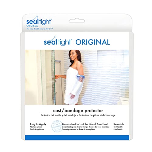 Brownmed - Seal-Tight Original Cast & Bandage Protector - Adult Arm Cast Protector for Shower & Swimming - Reusable, Waterproof Cast Shower Cover - Adult Short Arm Wide - Image 1