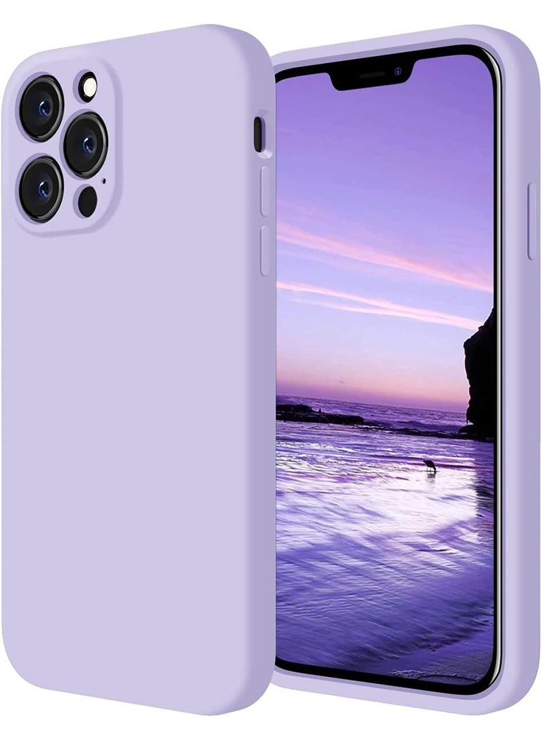 Theodor Protective Ultra Slim Fit Case Liquid Silicone Gel Cover with Full Body Protection Anti-Scratch Shockproof Case For iPhone 13 PRO MAX LIQUID SILICON PURPLE  - Image 1