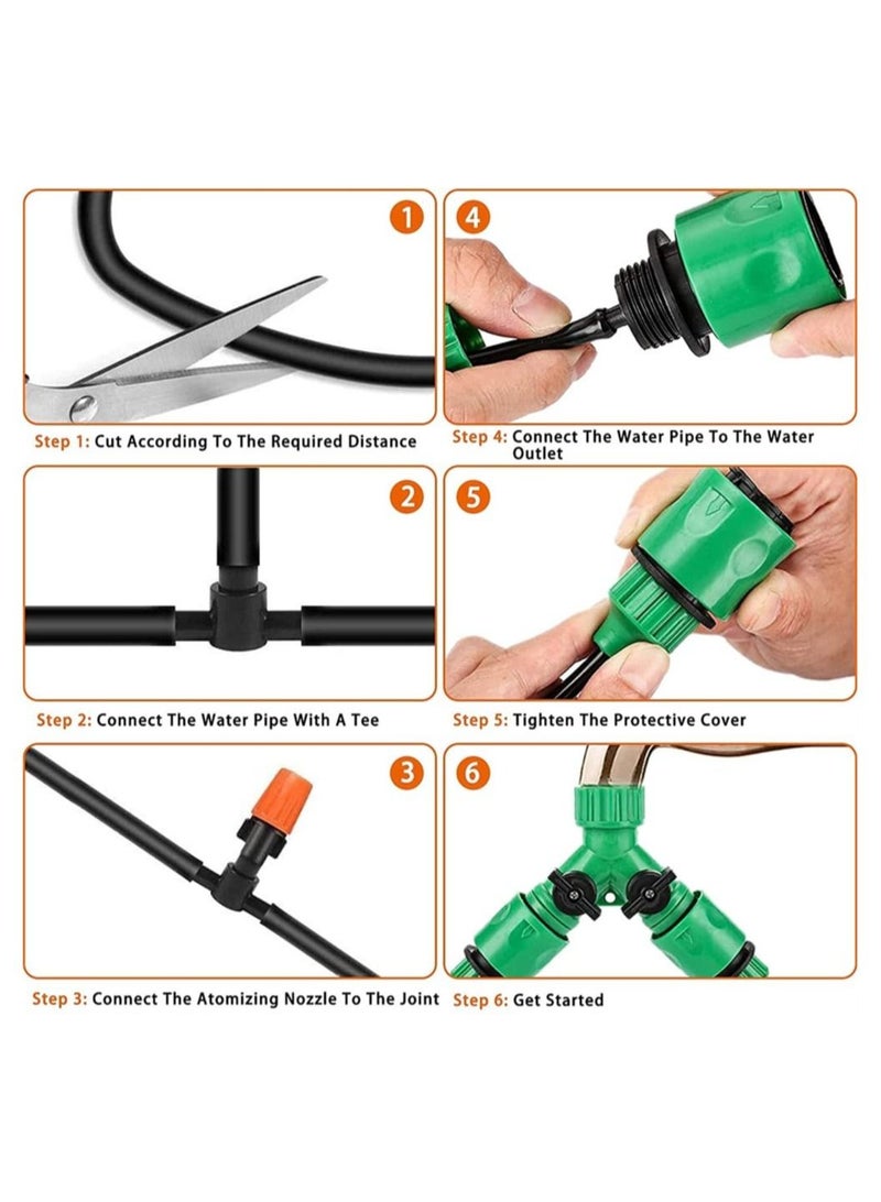 Y&D Automatic Micro Drip Irrigation Kit, 30M Adjustable Garden System, DIY Plant Watering Irrigation, 1/4" Blank Hose Dispenser Tube, For Greenhouse, Flower Bed, Patio, Lawn  - Image 3