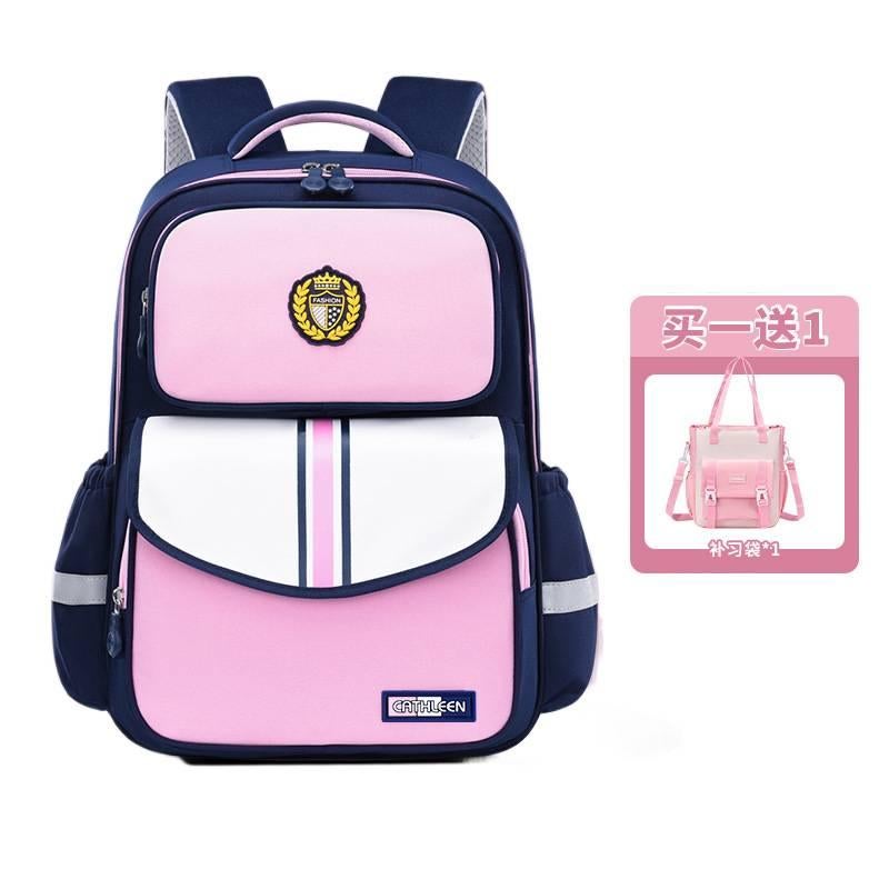 Pink Kids School Backpack with Cartoon Design, Lightweight Build, and Curved Shoulder Straps Comfortable Carry and Daily School Travel Storage - NADI - Image 1