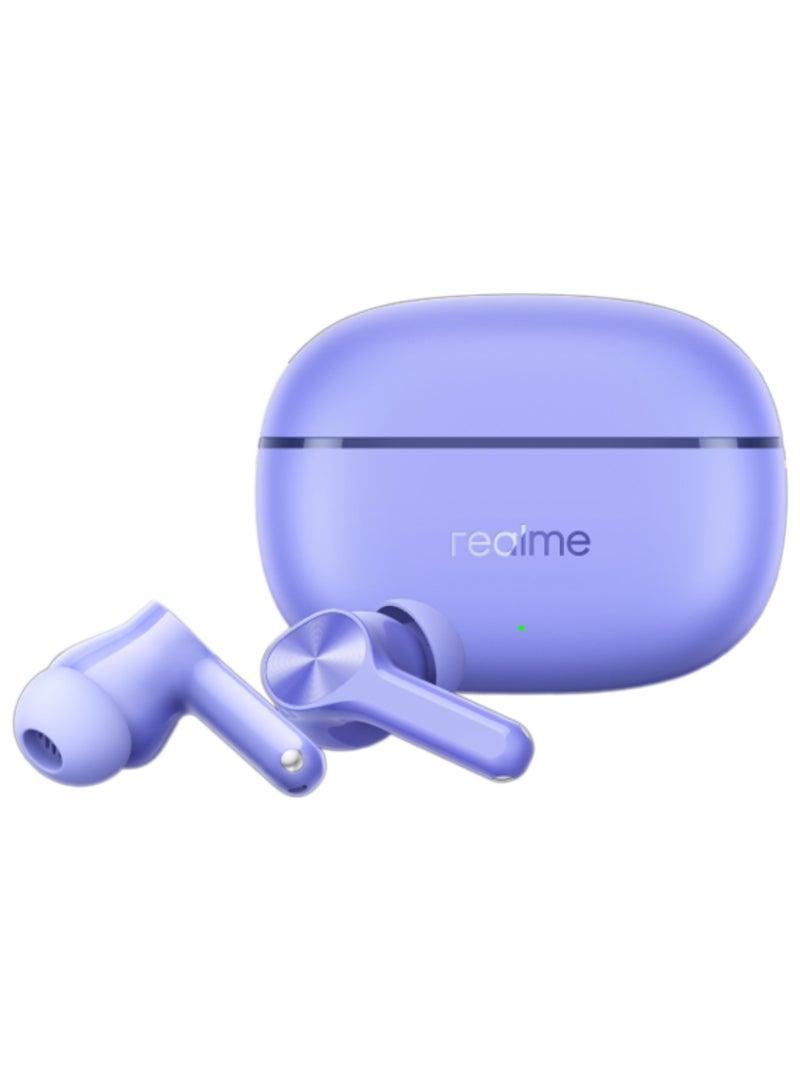 ريل مي Buds T200 Lite Wireless Earbuds 12.4mm Bass 48h Battery Quad-mic Noise Cancellation Dual-device IPX4 Waterproof Type-C Charging purple - Image 2
