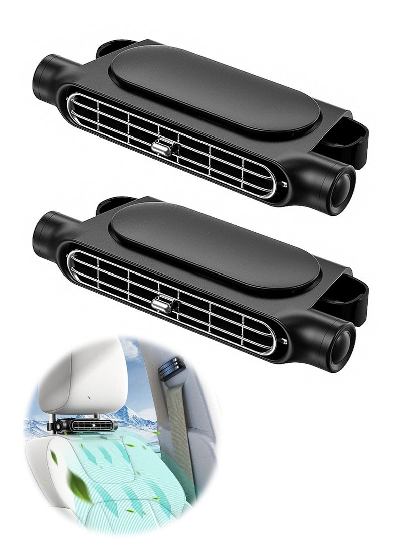 تابيت مروحة تبريد مقعد السيارة 2PCS, مروحة السيارة للأطفال, مروحة مساند رأس السيارة USB للمقعد الخلفي الأمامي, مروحة تداول الهواء, مروحة تبريد السيارة المحمولة مدعومة USB 3 سرعات, لجميع المركبات - Image 1